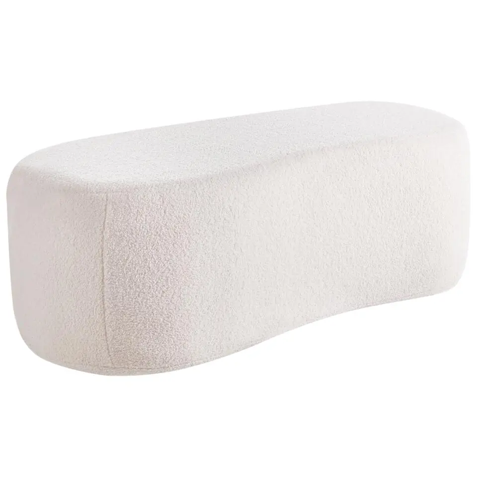 BAYARD - Poef - Off-white - Bouclé