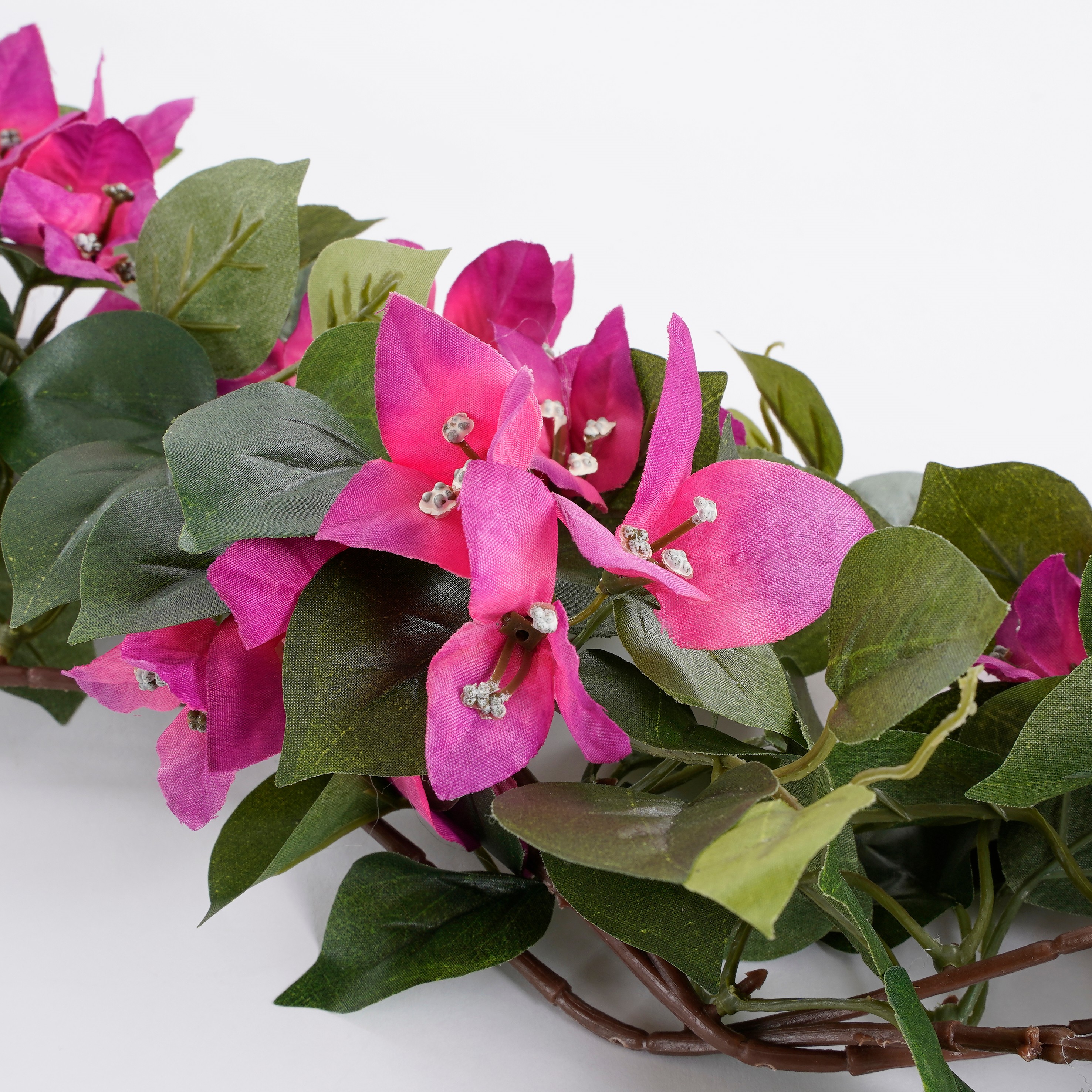 Mica decorations - bougainvilliers guirlande artificielle rose foncé l180