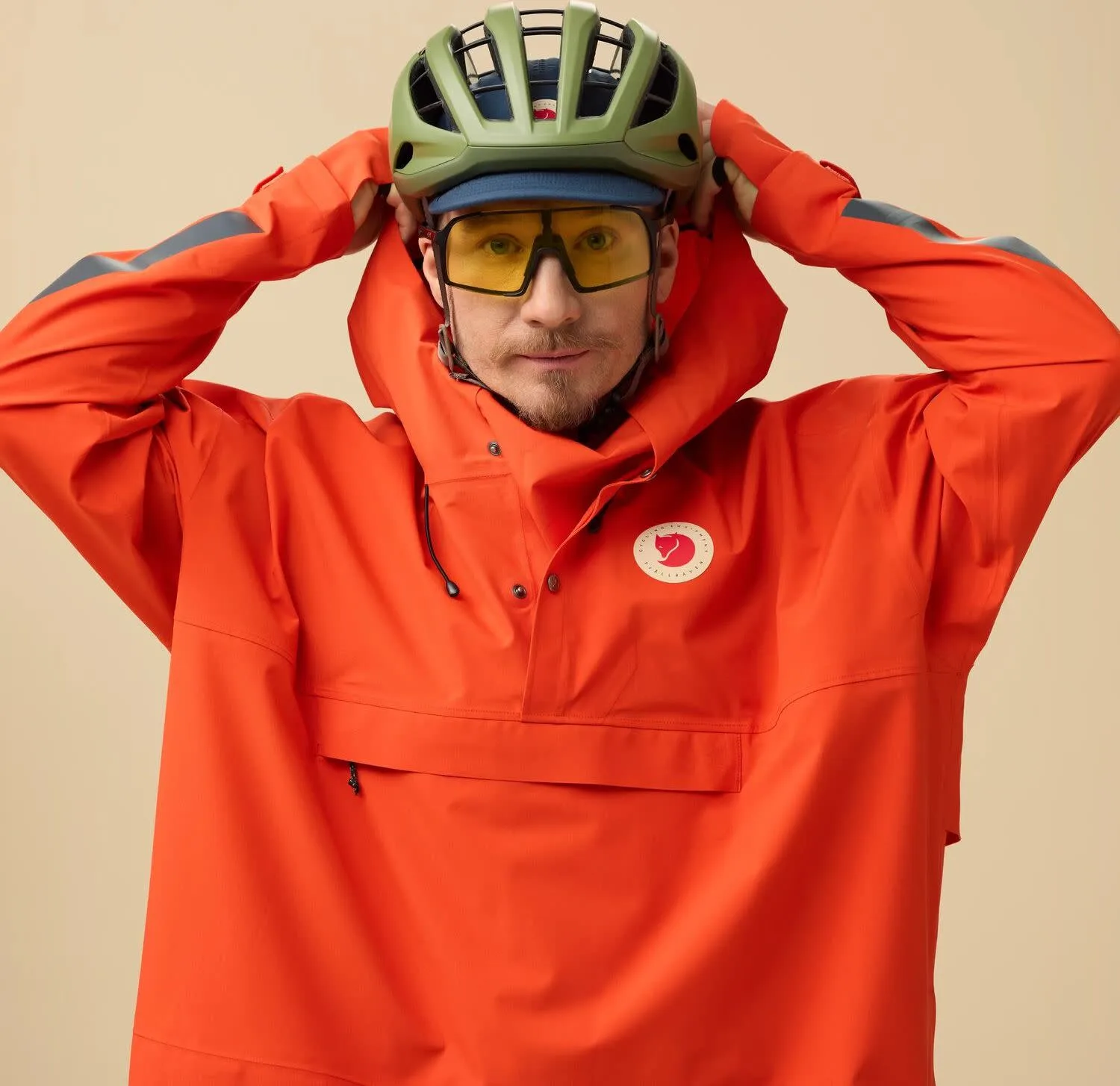 Fjällräven Hoja Rain Fox Poncho Flame Orange