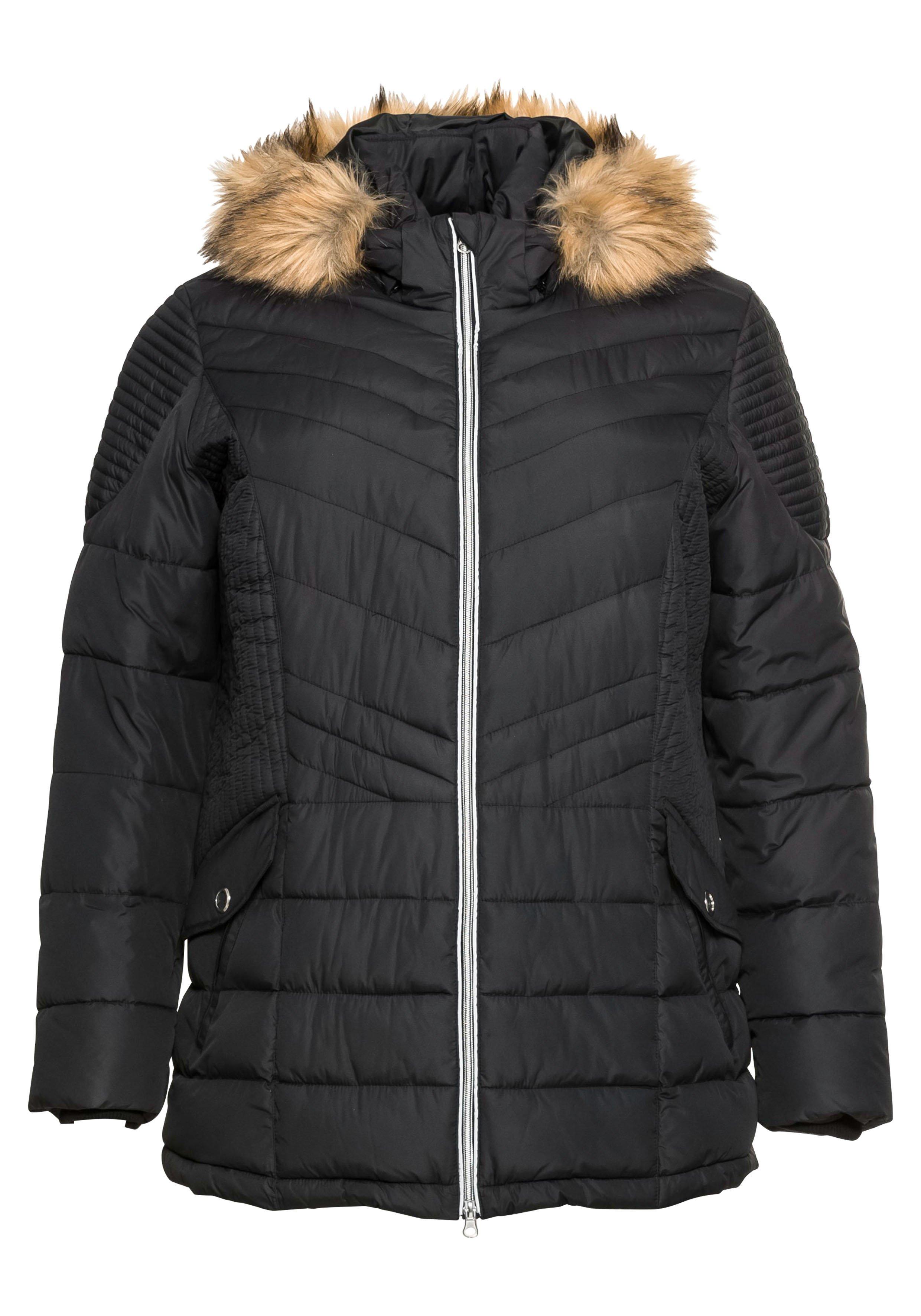 Steppjacke mit abnehmbarer Kapuze