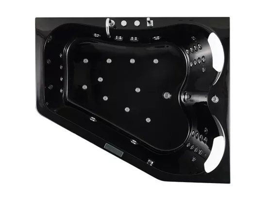 Baignoire balnéo MARINA BLACK 2 places ARCHIPEL® 181x151 - DROITE