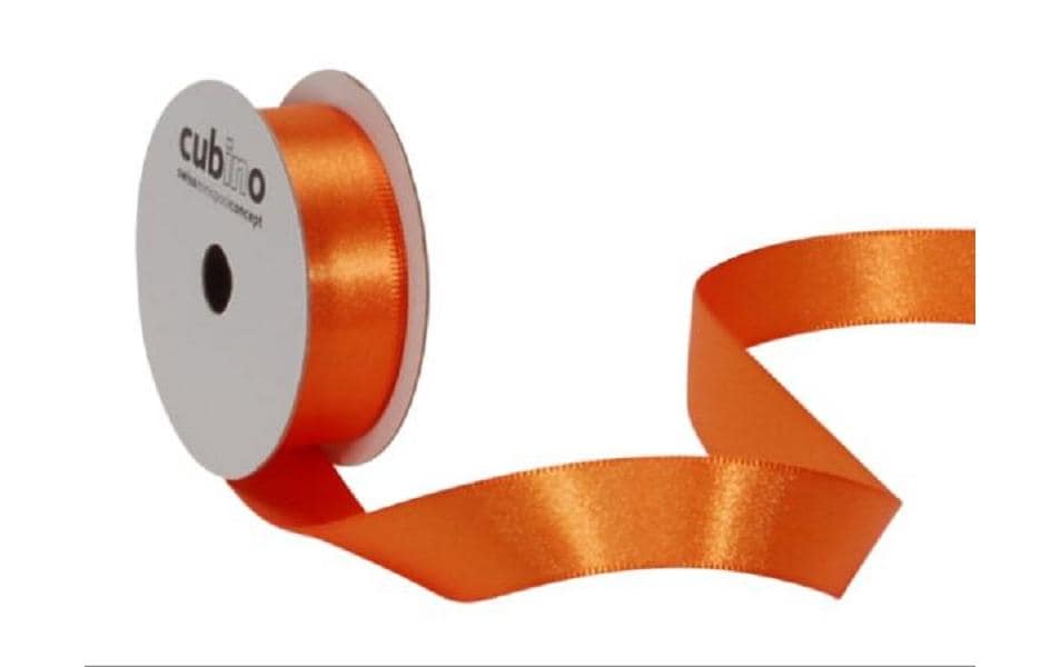 Satinband 16 mm x 5 m, OrangeGeschenkband aus Textil