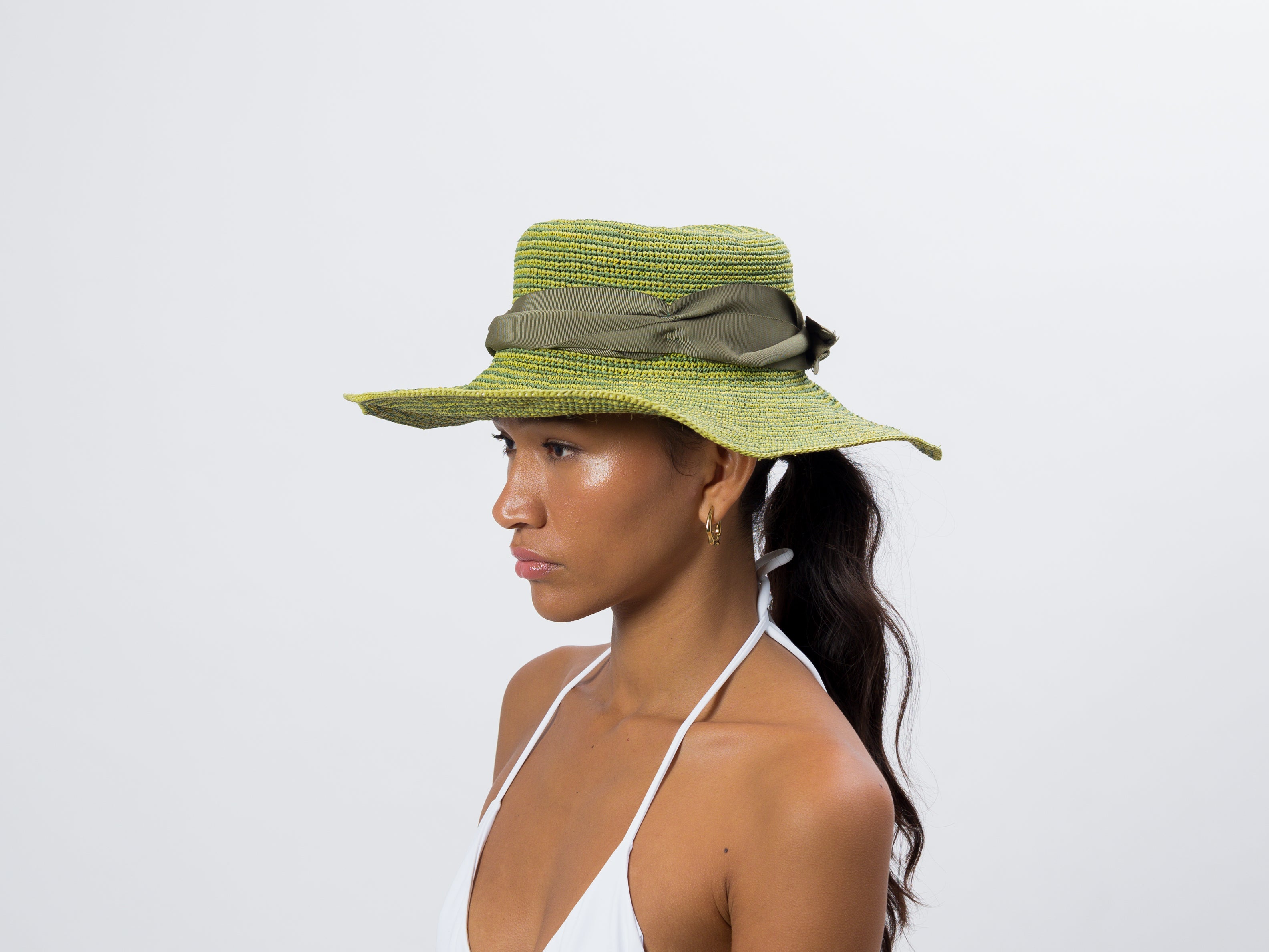 Chapeau hippie Trinado au crochet avec bord en fil de fer