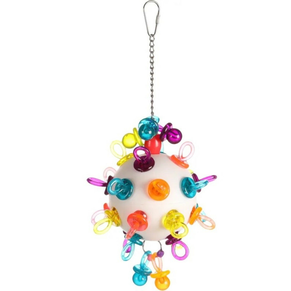 Jouet balle tétines ø 14 cm pour perruches