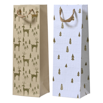 Decoris giftbag papier diverse kerst patronen