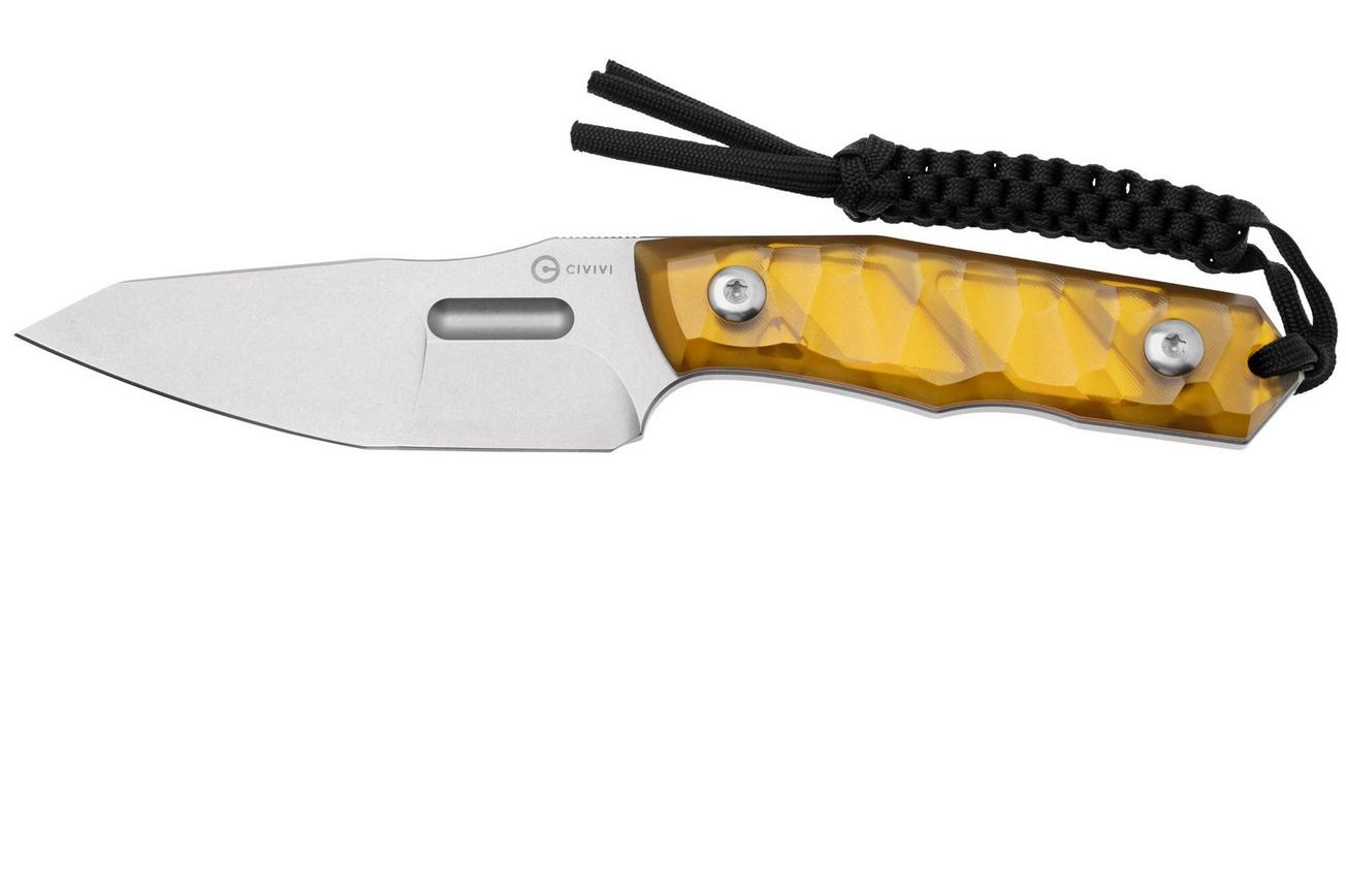 CIVIVI Propugnator C23002-3 Polished Yellow Ultem, vaststaand mes