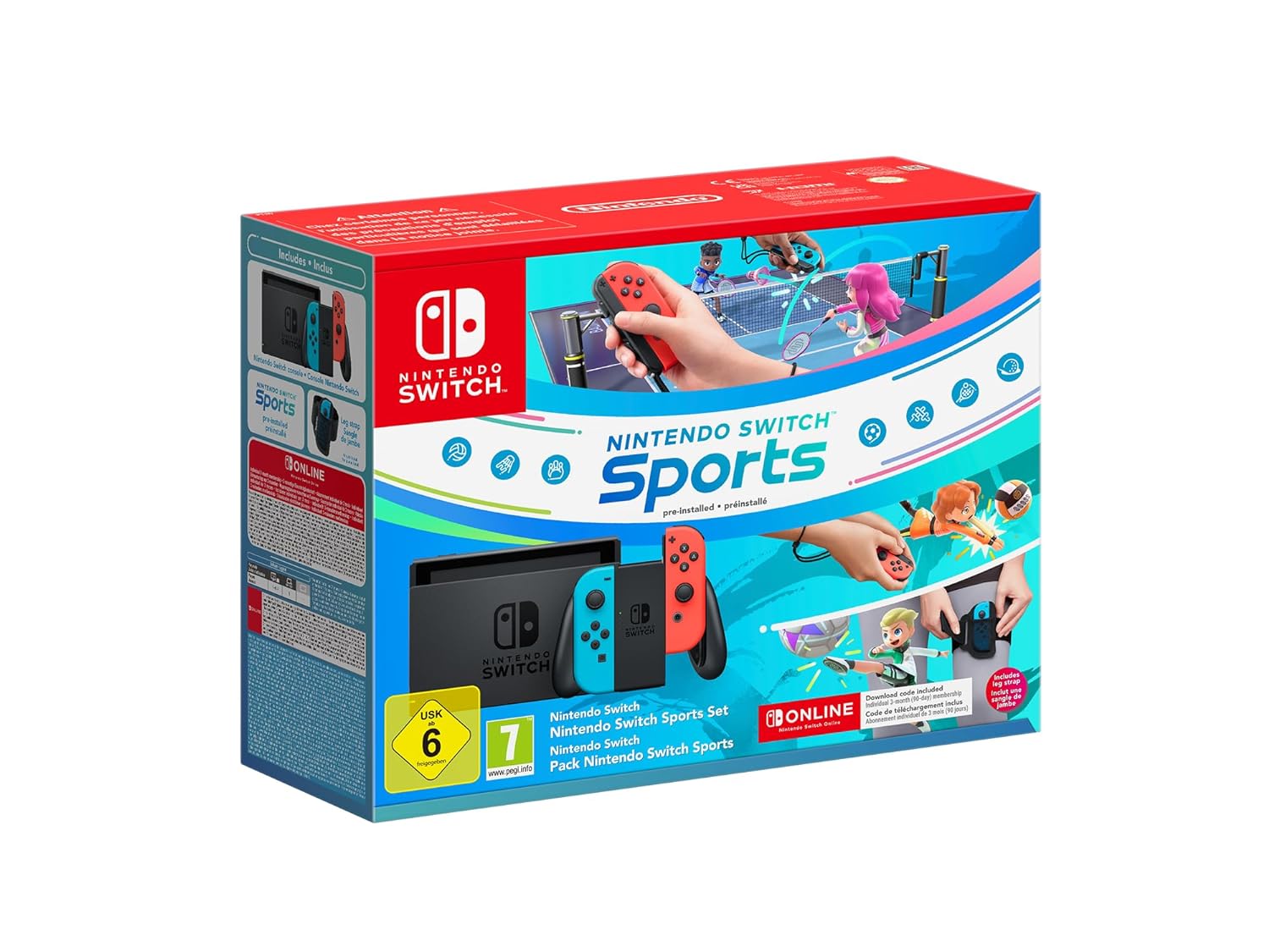 Nintendo Switch - Nintendo Switch Sports Set (inkl. Spiel, Beingurt & 12 Monate Online)