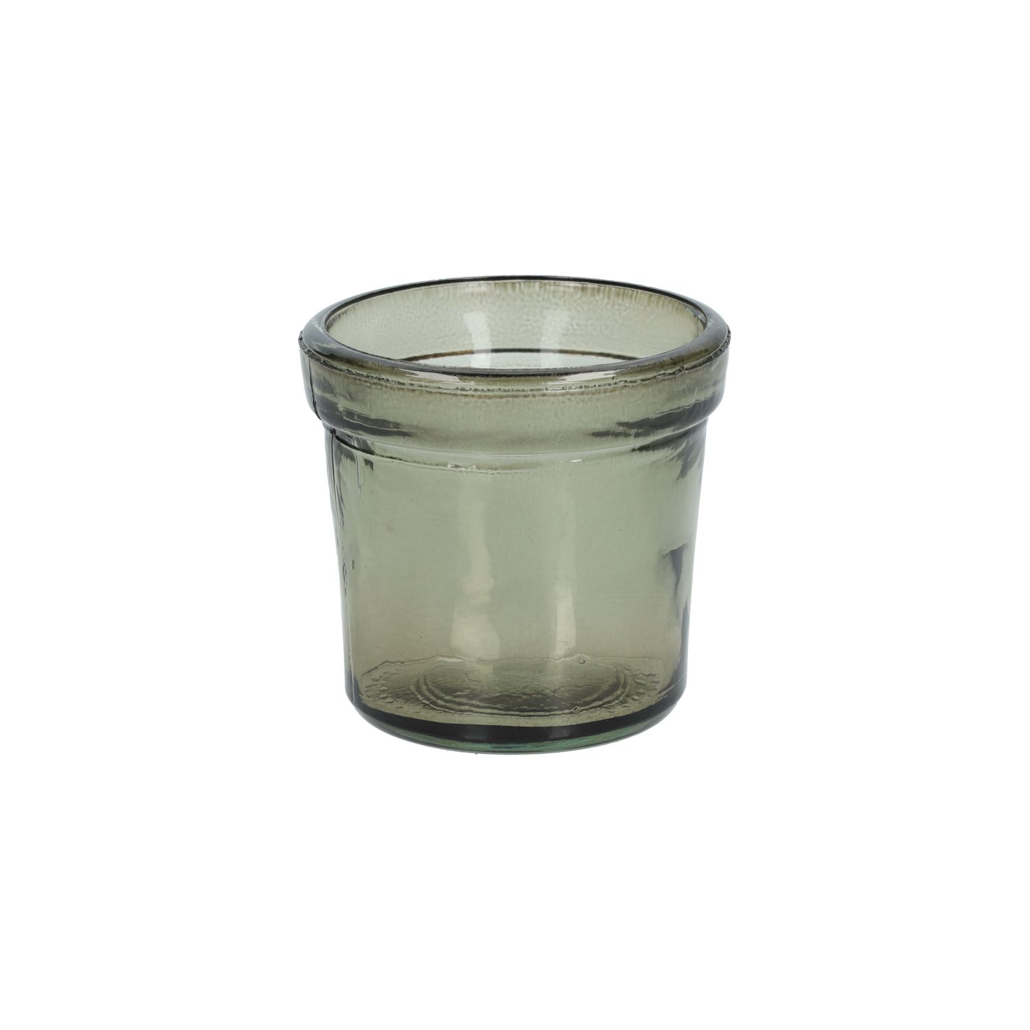 Waxinelichthouder, gerecycled glas, groen, Ø7 cm