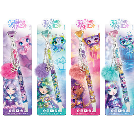 Nebulous star diamantkuglepen - flere varianter - assorteret