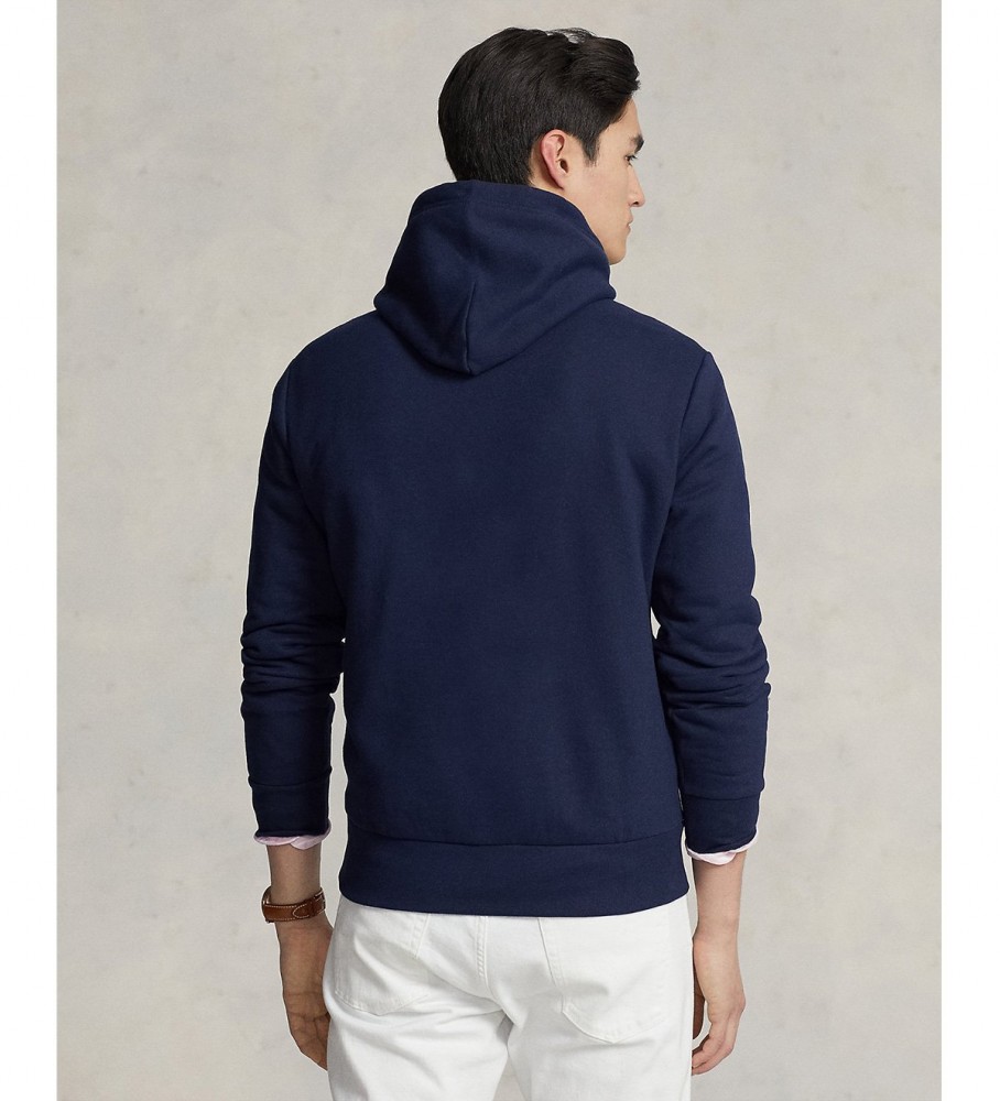 Moletom com capuz Ralph Lauren Logo Fleece azul marinho