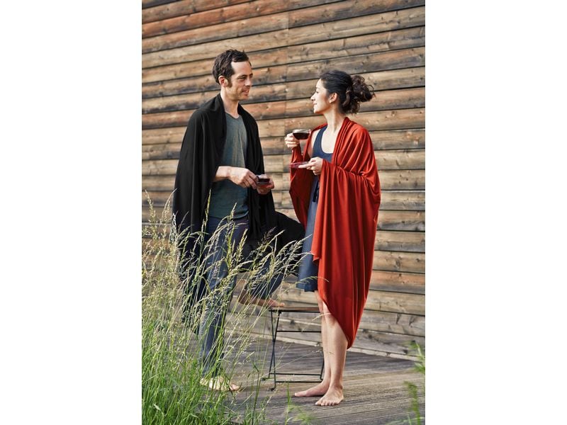 cocoon Reisedecke Merino Wool/Silk Travel Blanket, Schwarz Decke