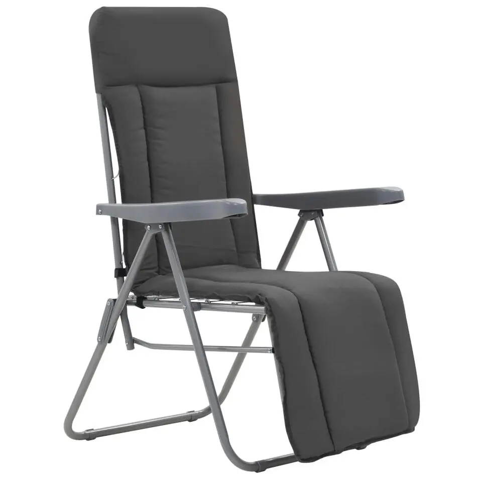 vidaXL - Tuin Stoel - Grijs - Stof - 2 stuks