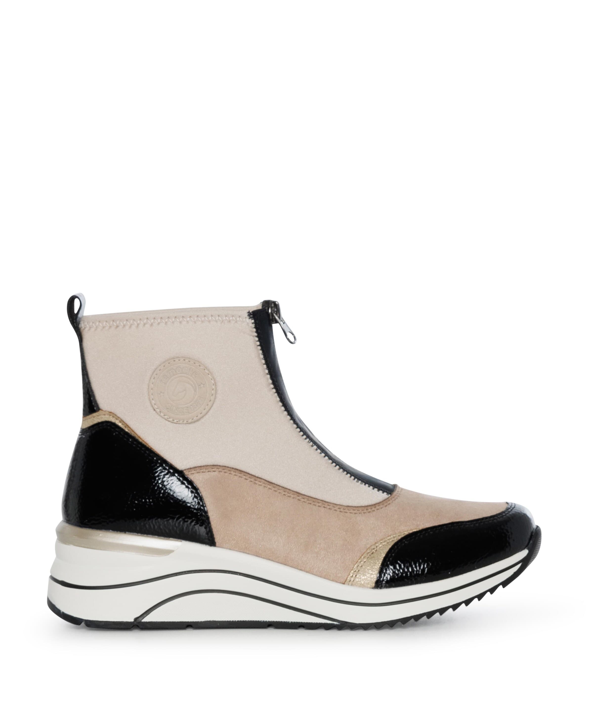 Remonte dames enkellaarzen beige