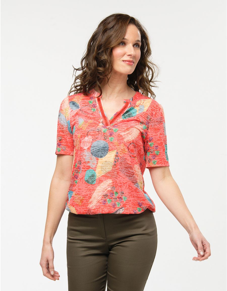 T-shirt rouge corail