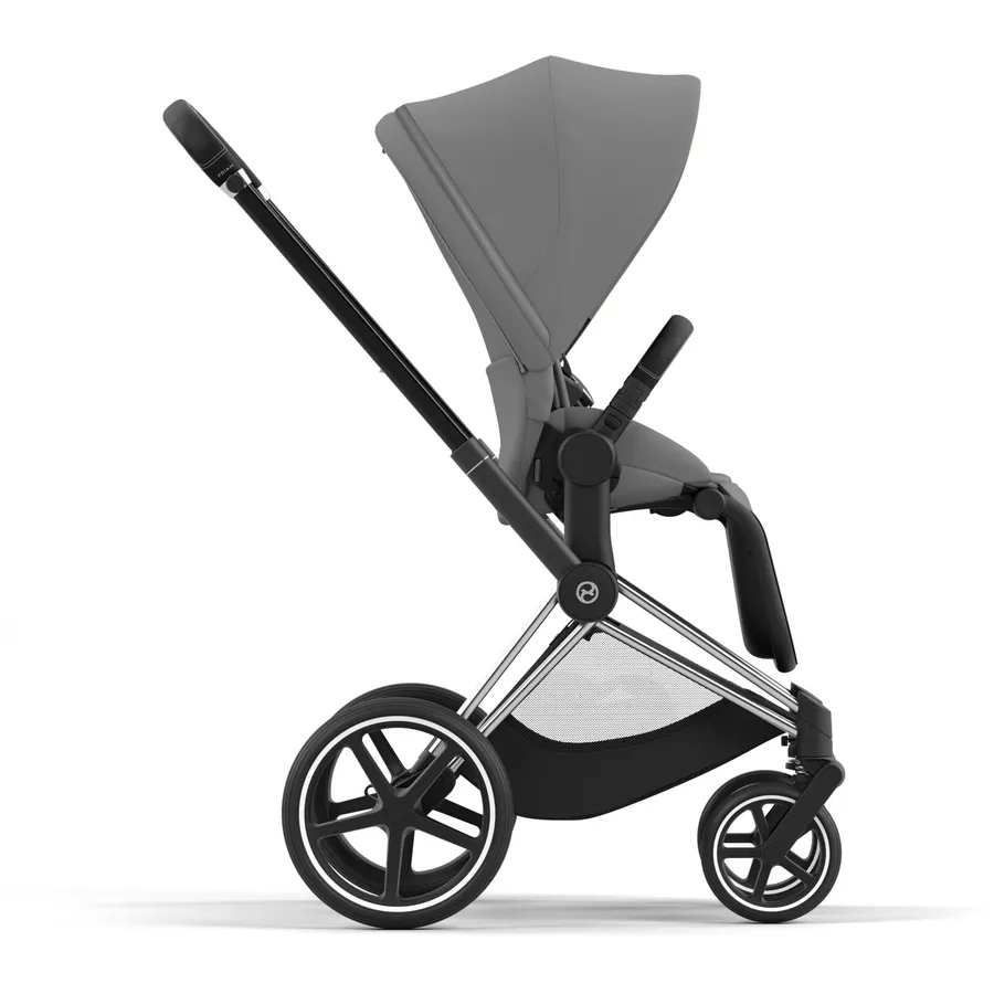 cybex PLATINUM Kombikinderwagen New Priam Chrome Black Mirage Grey