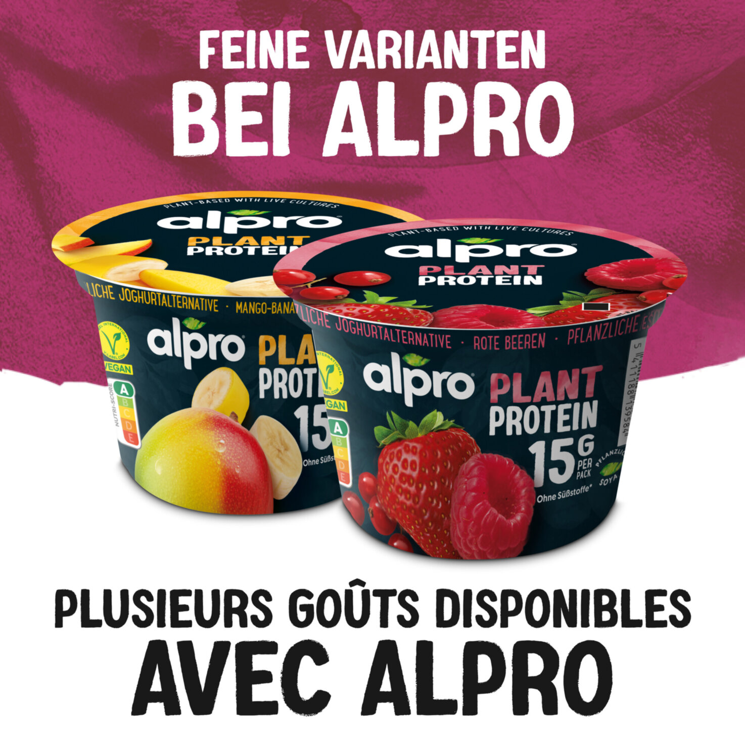 Alpro Soja-Joghurtalternative Protein Rote Früchte