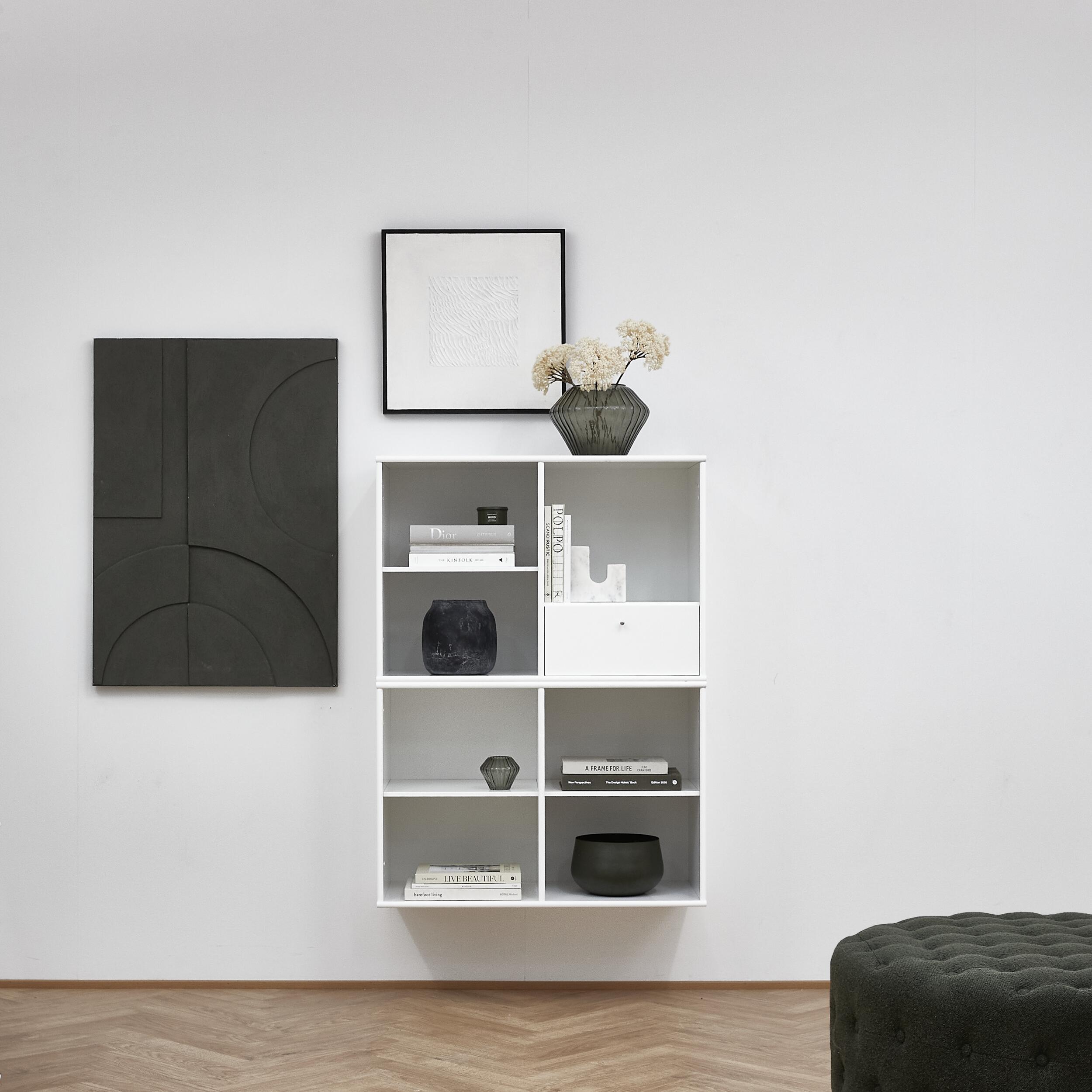 Mistral classic Reol med 2 moduler og 1 skuffe hvid