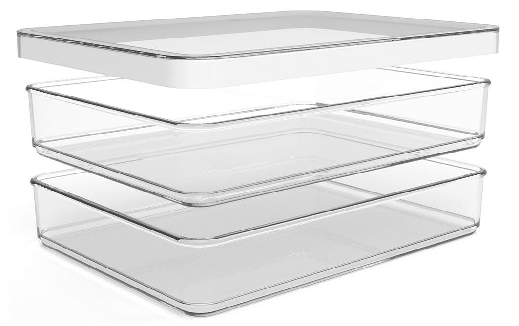 Kühlschrankorganizer Loft , Transparent/WeissKühlschrankordnungsboxen
