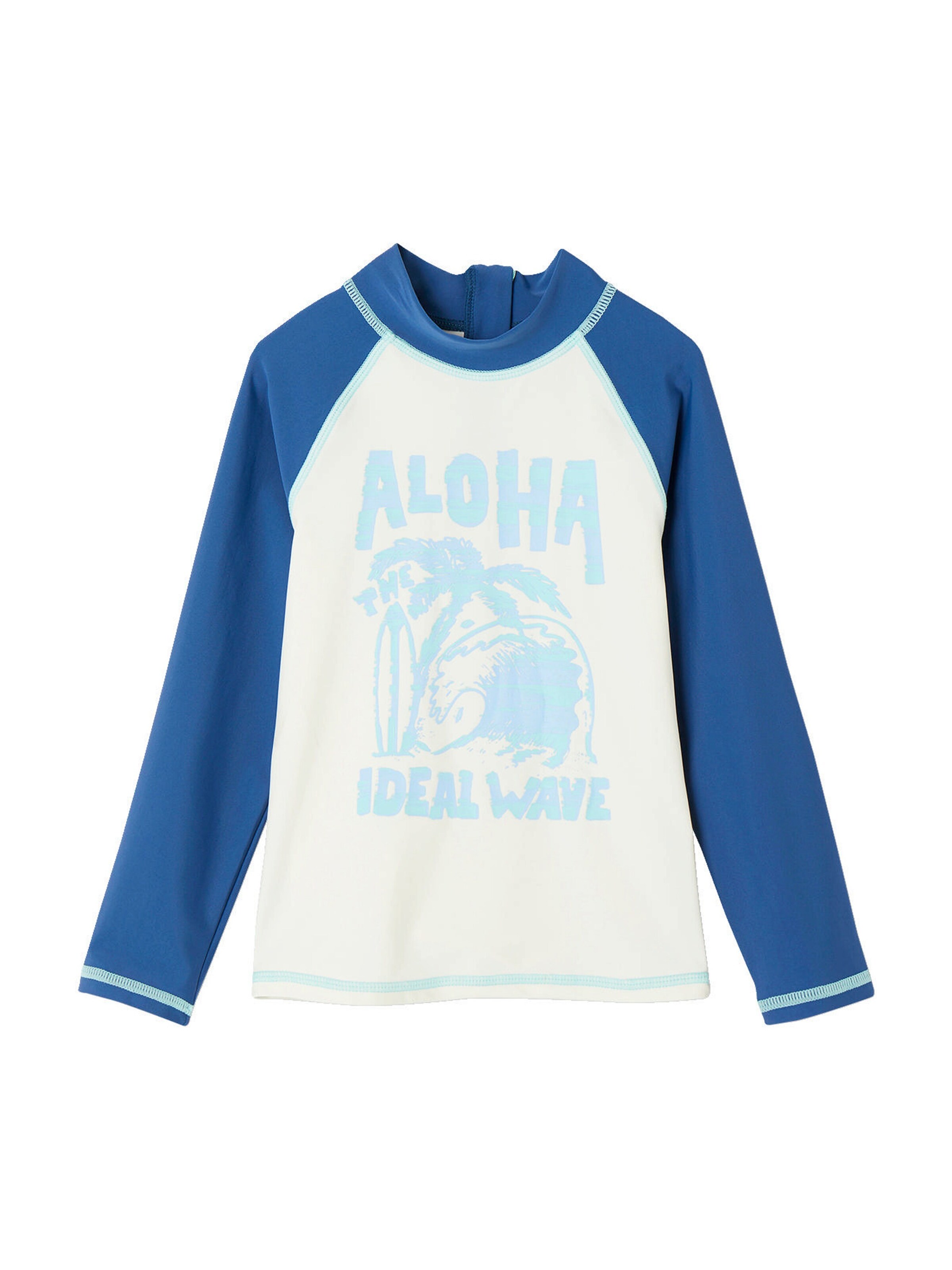 Vertbaudet Jungen Strand-Set: Badeshirt & Boxershorts mit UV-Schutz blau