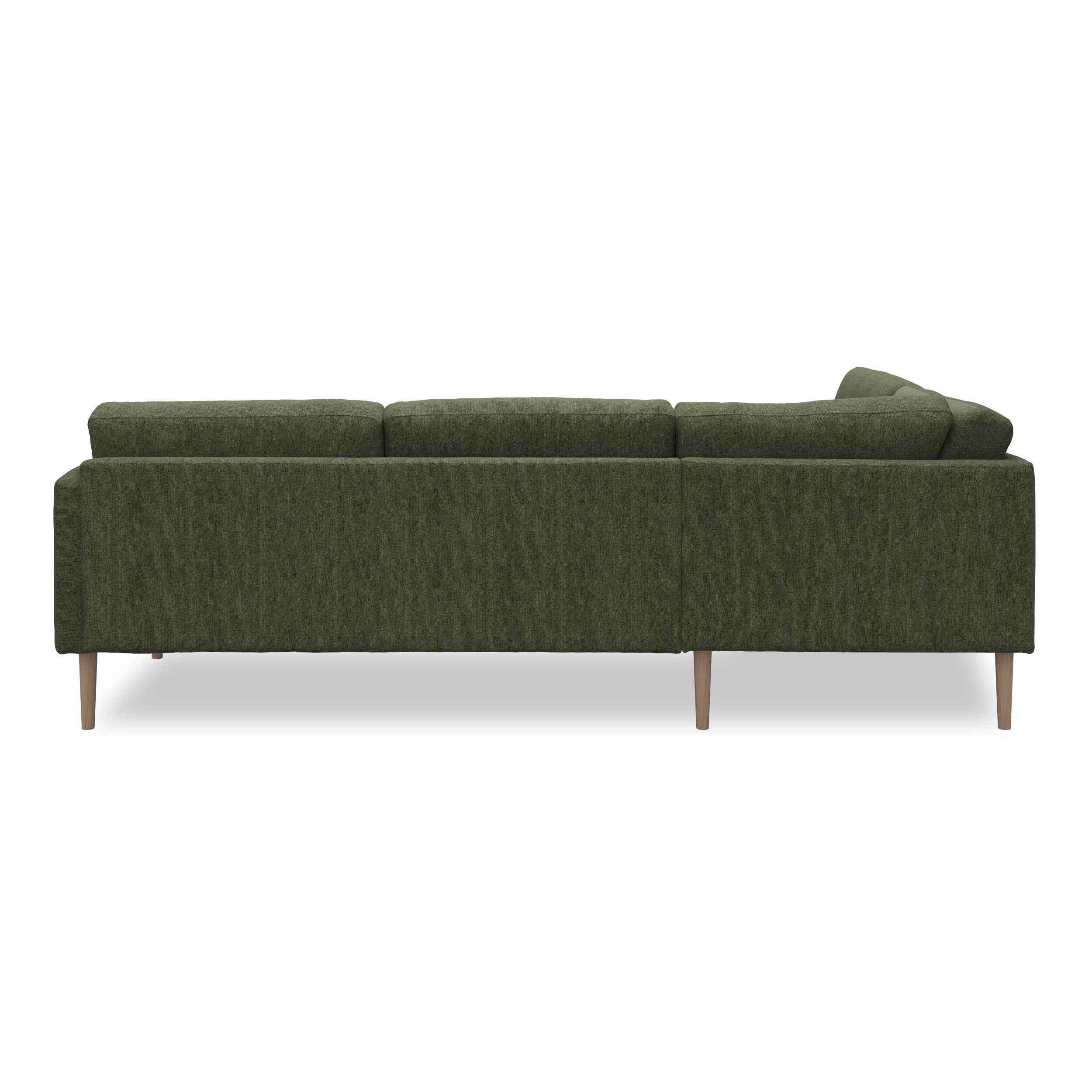 Larvik venstrevendt hjørnesofa med pufafslutning