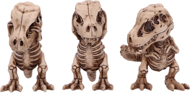 Nemesis Now Three Wise Tyrannosaurus Rex Skeletter actionfigur-sæt