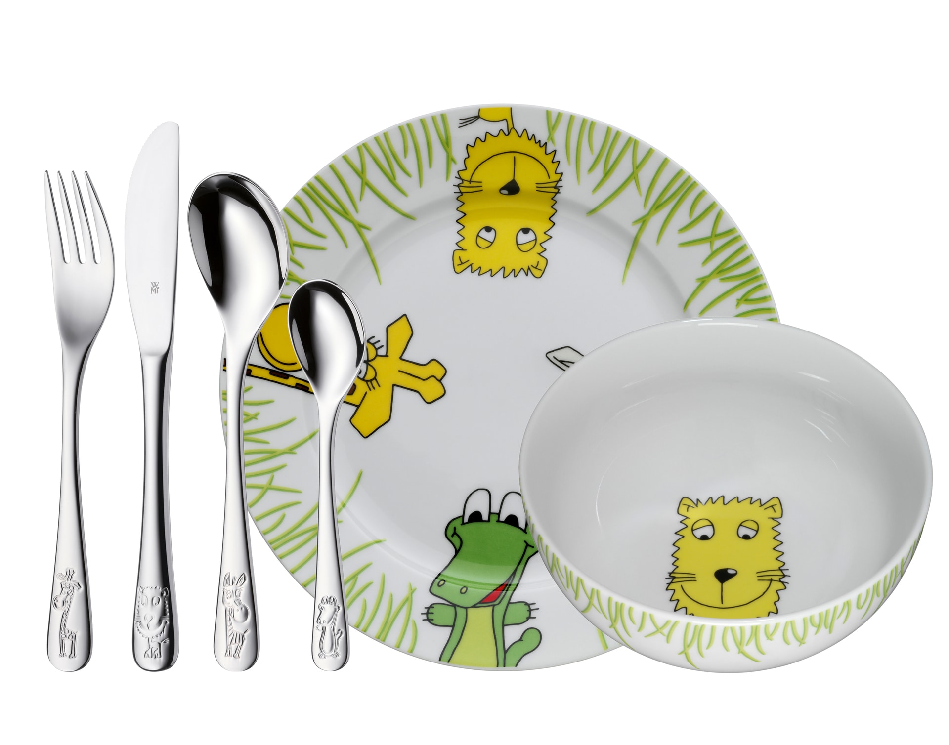 WMF Kindergeschirr-Set SAFARI 6-teilig Edelstahl/Porzellan
