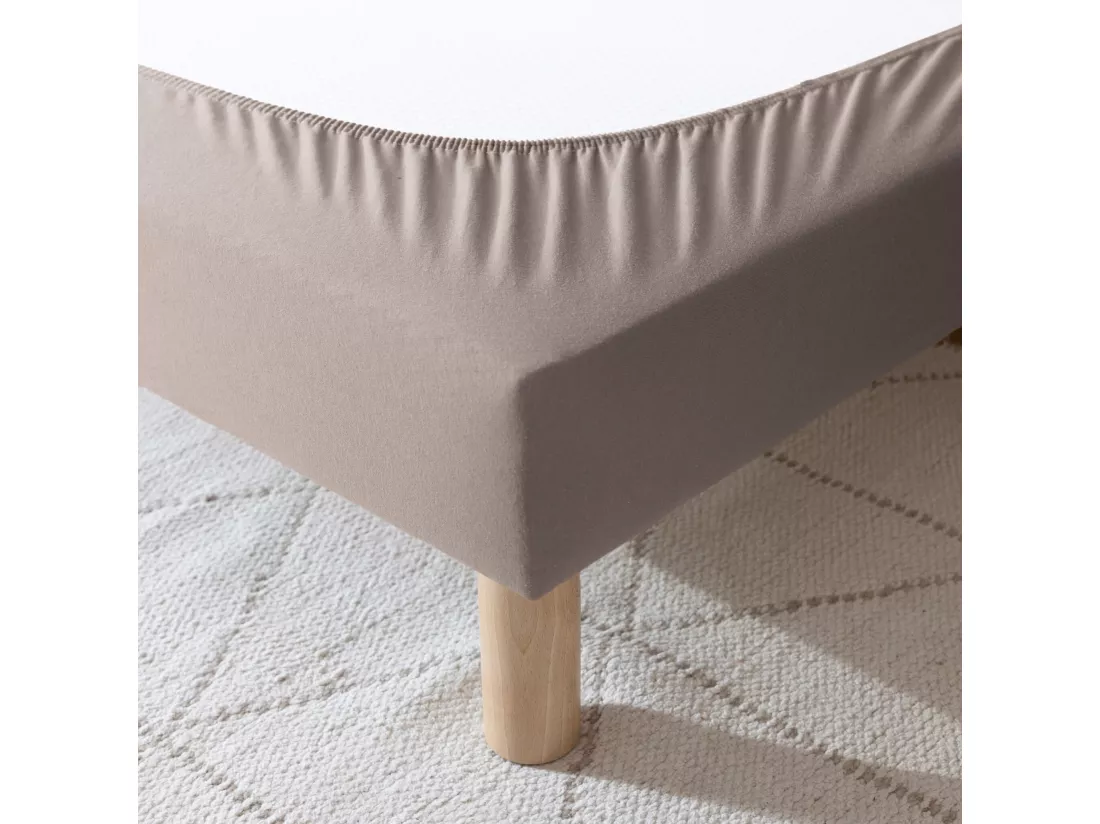 Cache-sommier coton jersey taupe 200x200