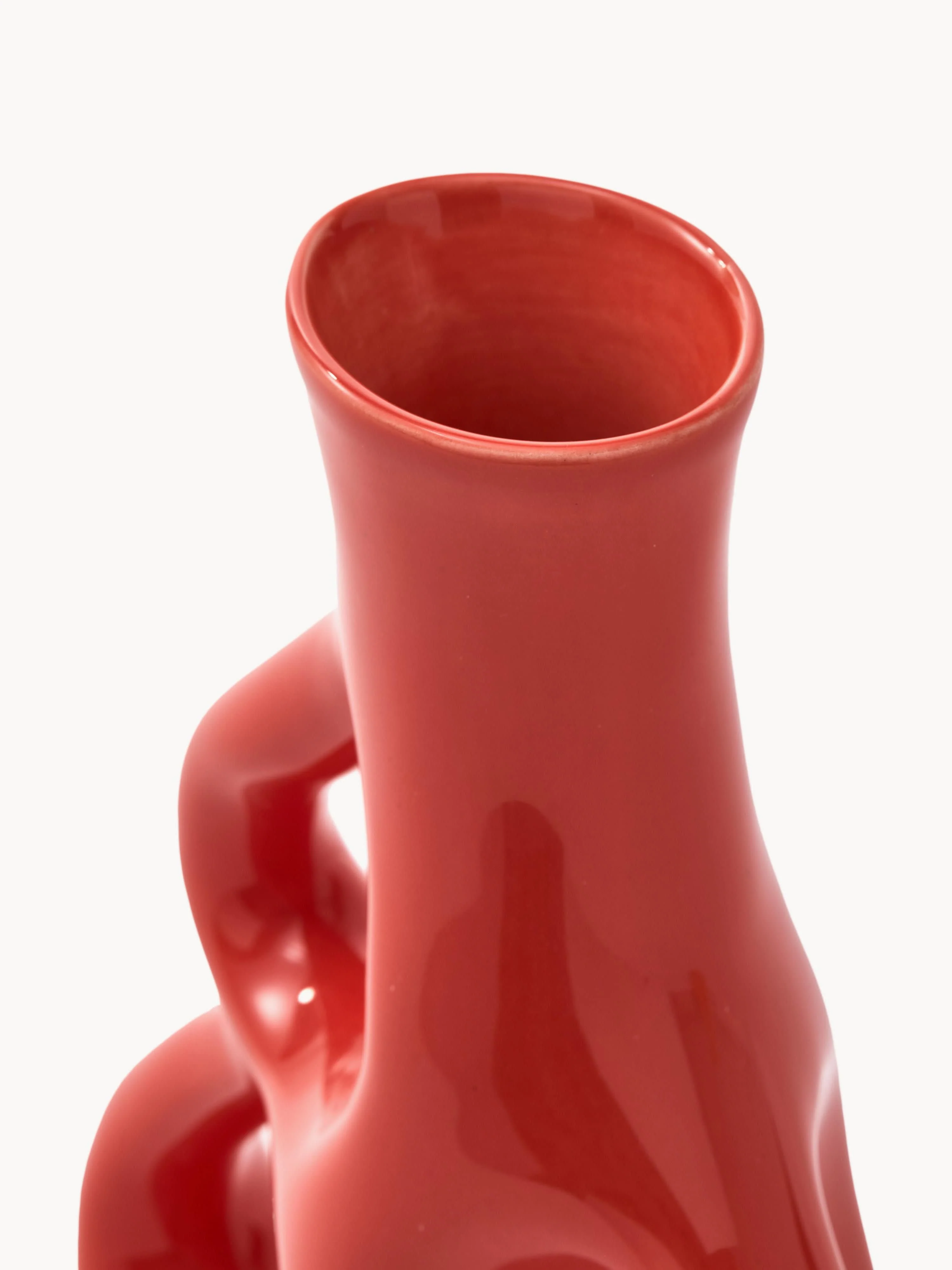 Handgemaakte keramische vaas Three Ears, H 21 cm