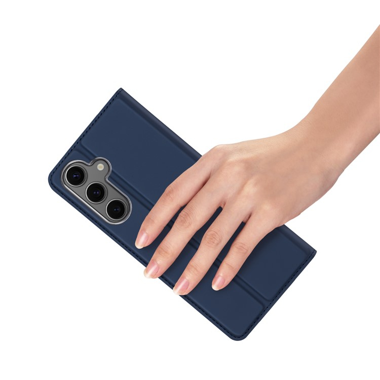 Samsung Galaxy S25 Flip Wallet Cover Leder Tasche - Dunkelblau