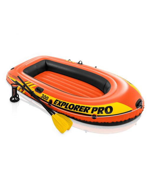 Intex Opblaasboot - Explorer Pro 300 - Speelgoed - 244x117x36 cm 3 Pers. Met Peddels En Pomp