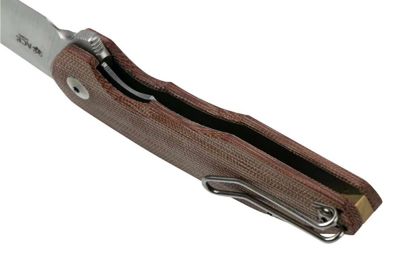 GiantMouse ACE Corta Natural Canvas Micarta zakmes, Ansø en Voxnaes design
