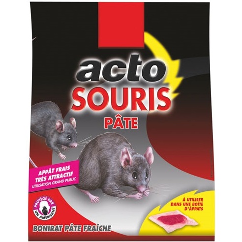 Appât pâte - souris - 50 g - 5 sachets de 10 g