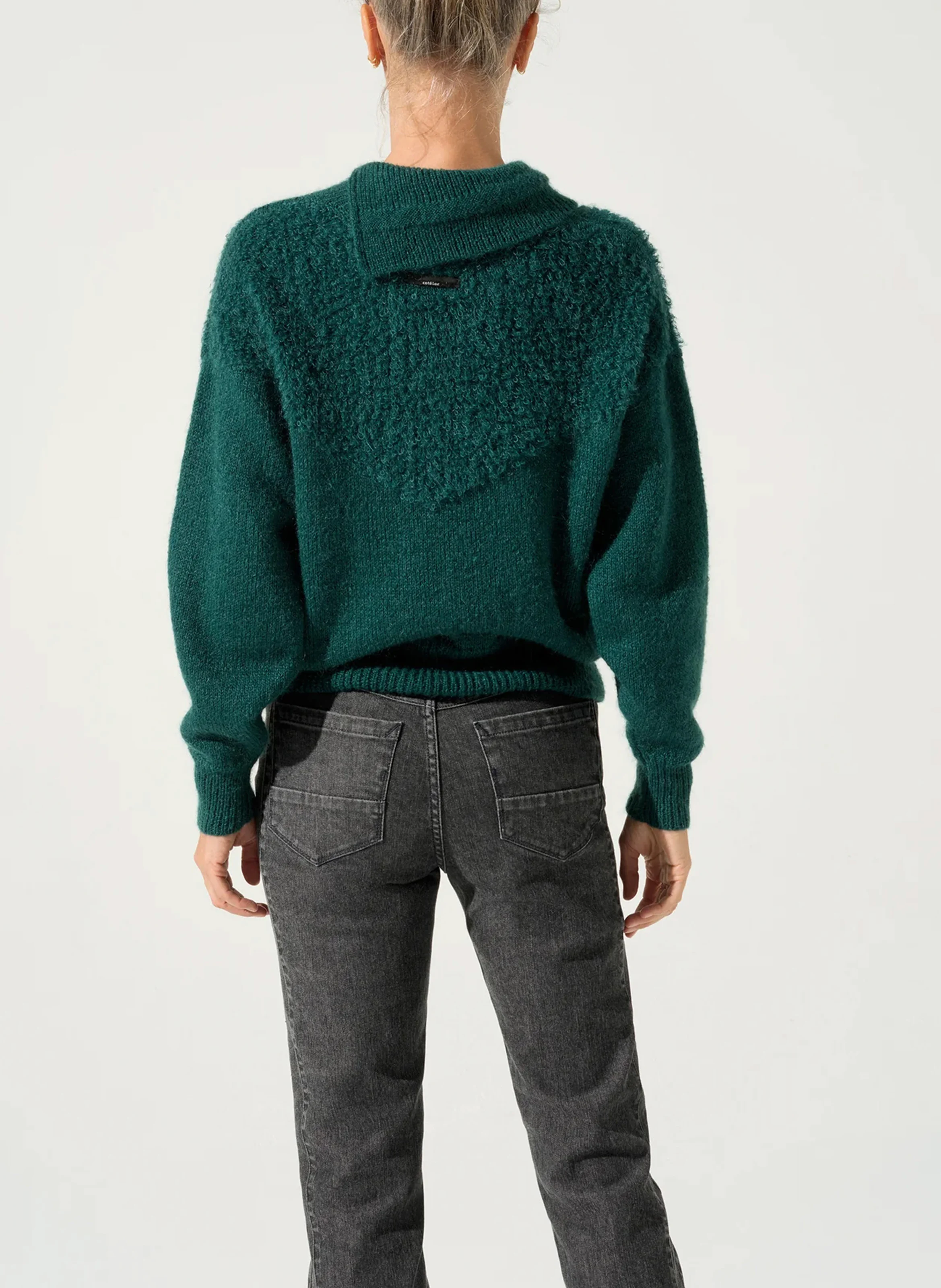 Pull oversize en maille | Vert