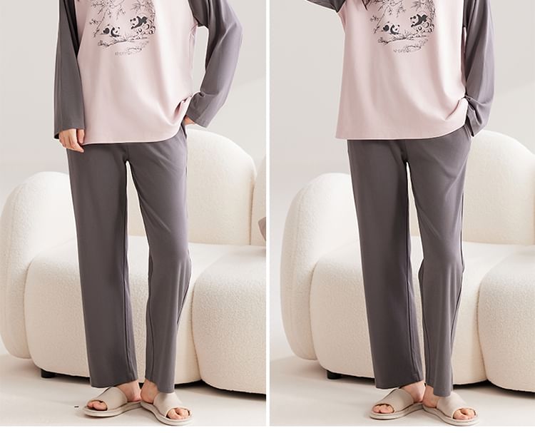 Jeony - Koppel bijpassende pyjamaset met pandaprint