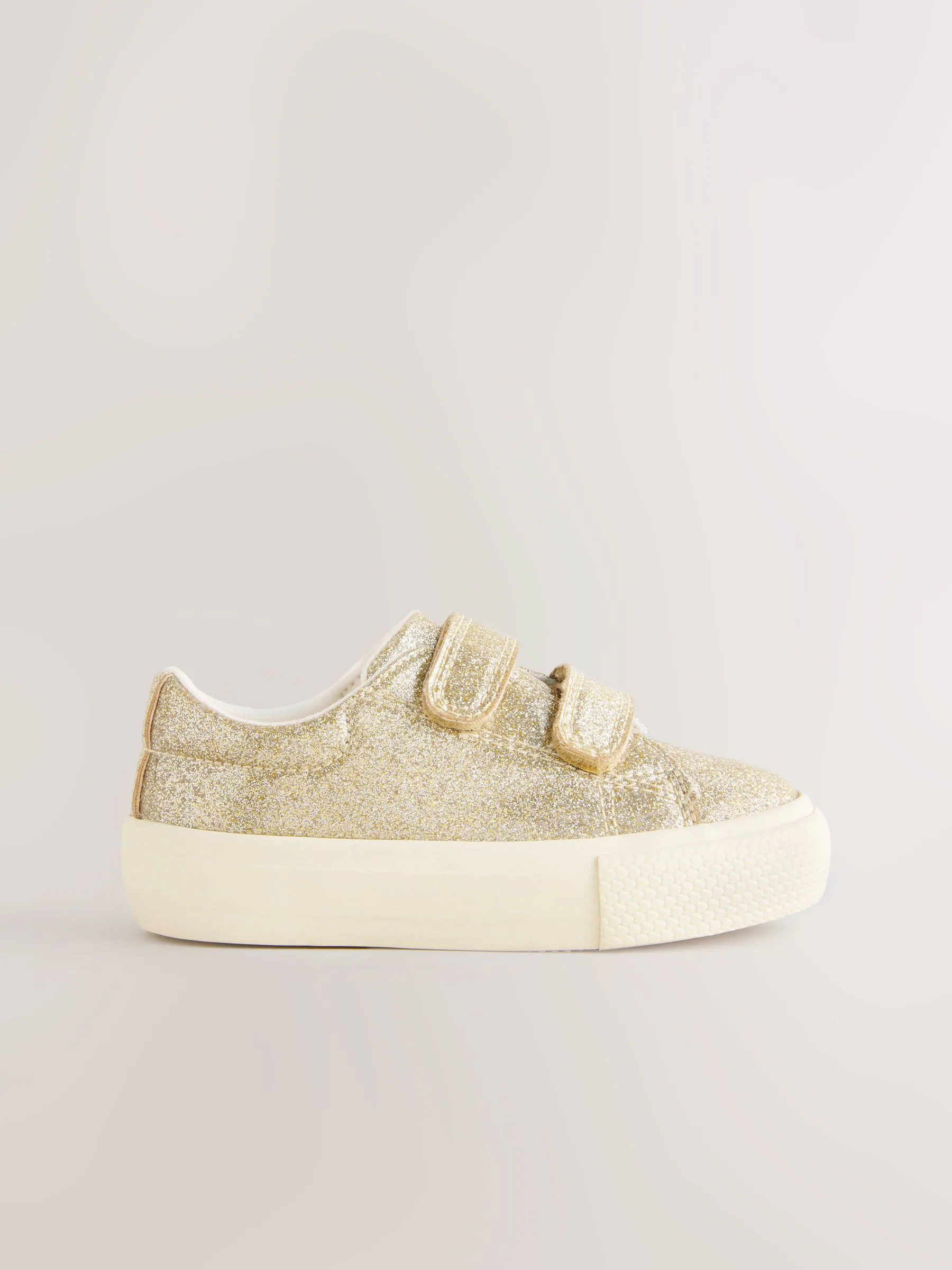 Goud - Sneakers met dikke zool en klittenbandsluiting