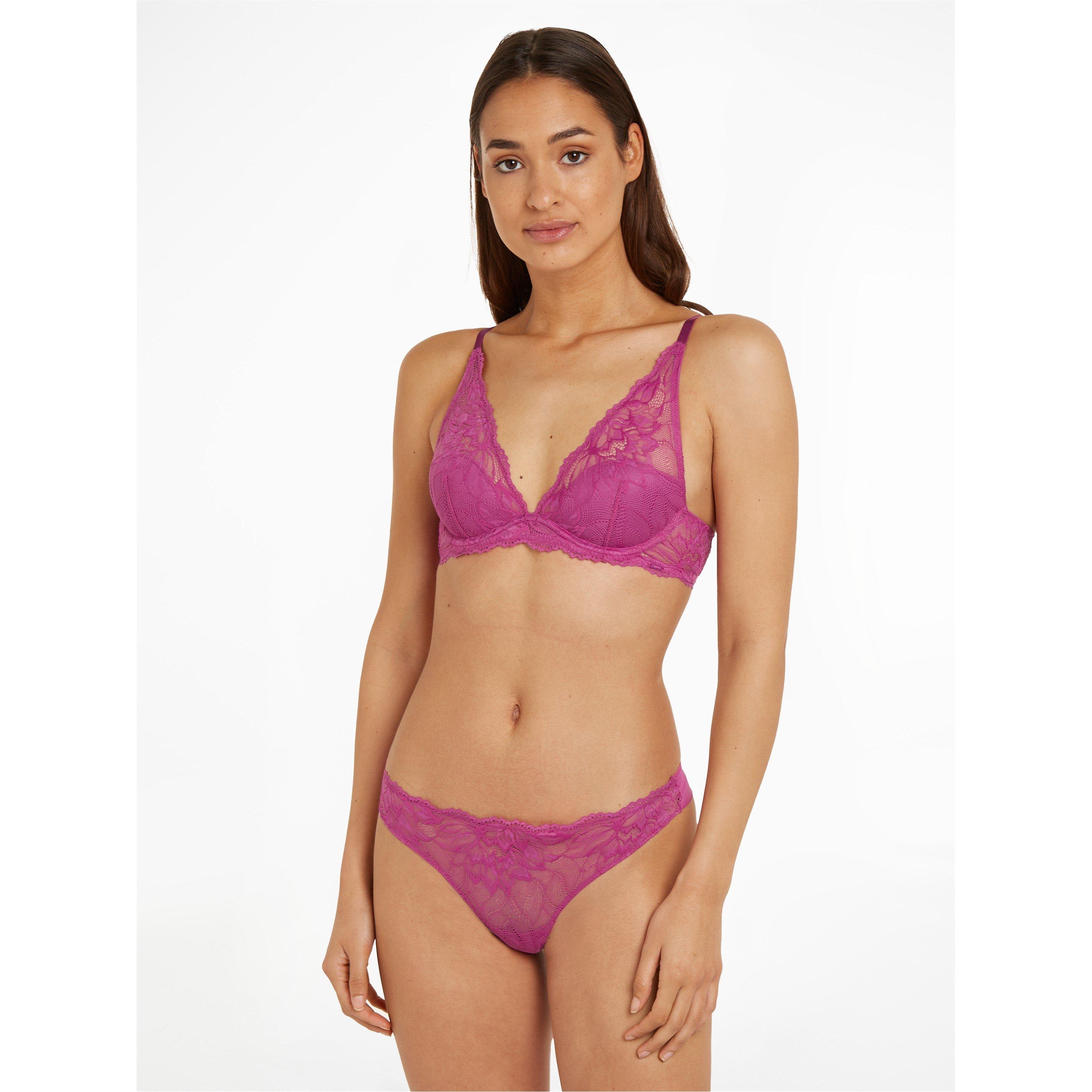 Calvin Klein Seductive Comfort Floral Plunge Bra