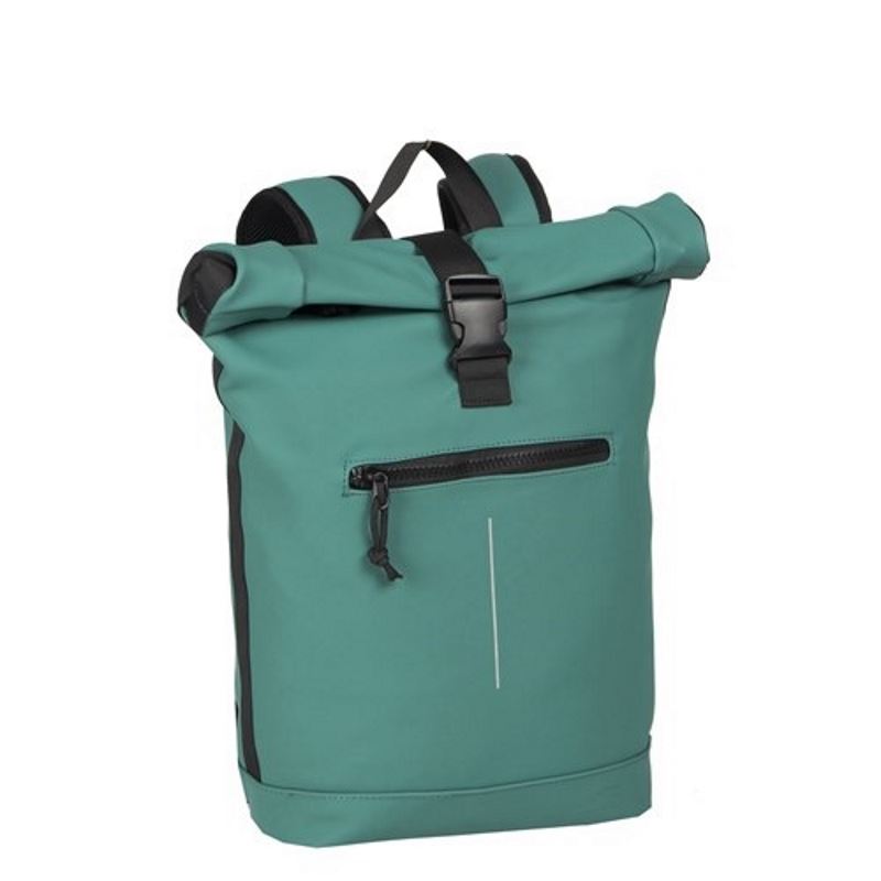 New Rebels Mart Waterproof Rolltop Rugzak Laptopvak 15,6'' Petrol
