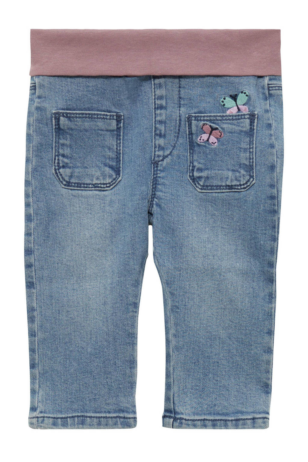 s.Oliver baby regular fit jeans met printopdruk medium blue denim