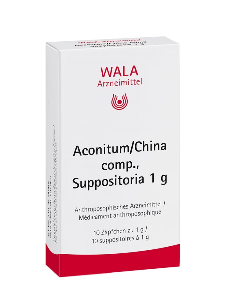 WALA Aconitum/China comp.<br>10 Stück, Zäpfchen, 1g