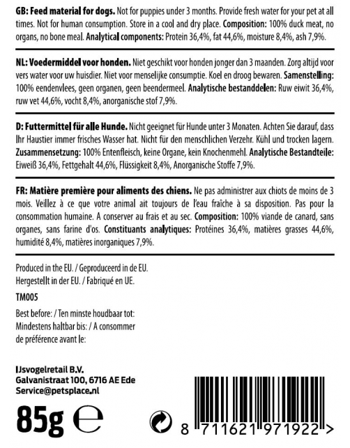Timo Trainers Eend - Hondensnacks