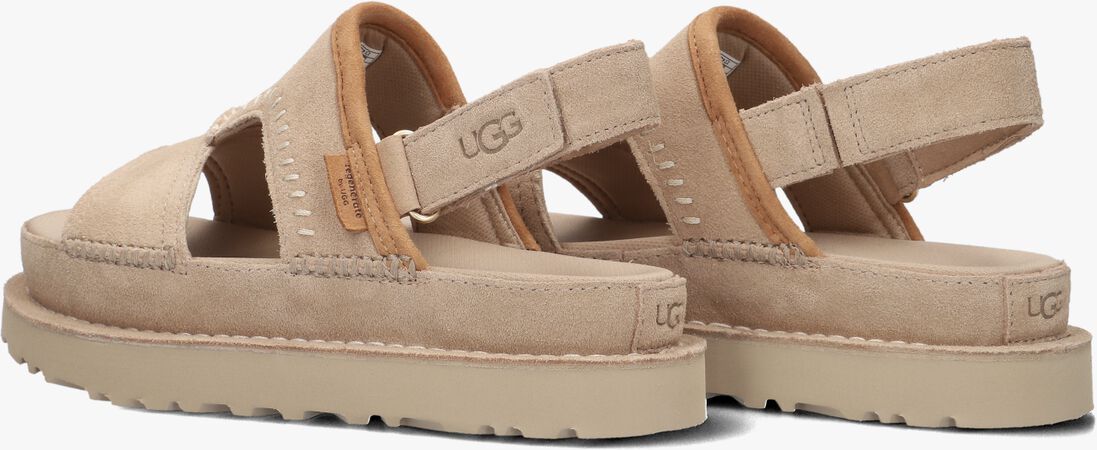 beige ugg platte sandalen w goldenstar regenerate