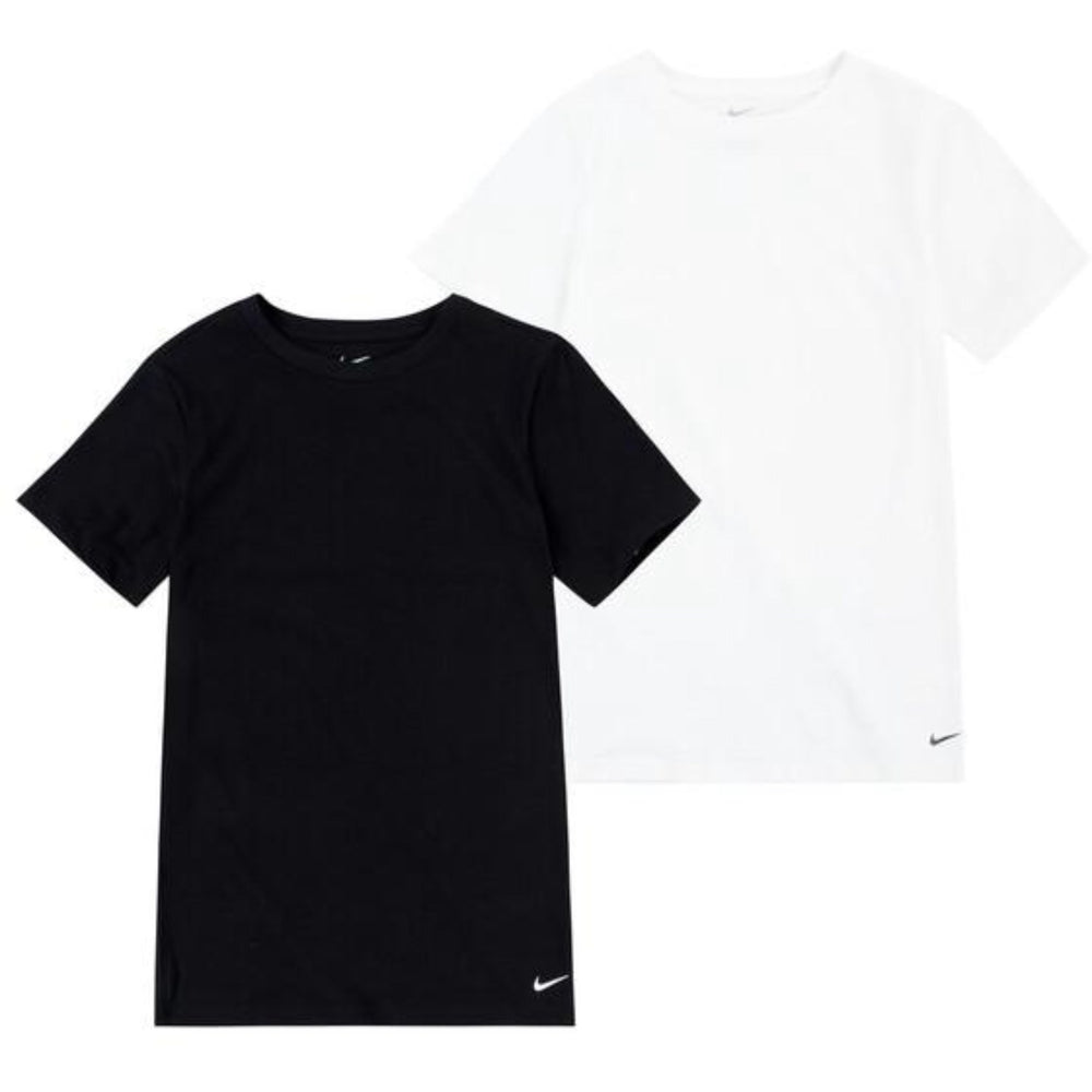 Køb NIKE Black/White Boys 2-Pak Crew Undertrøje