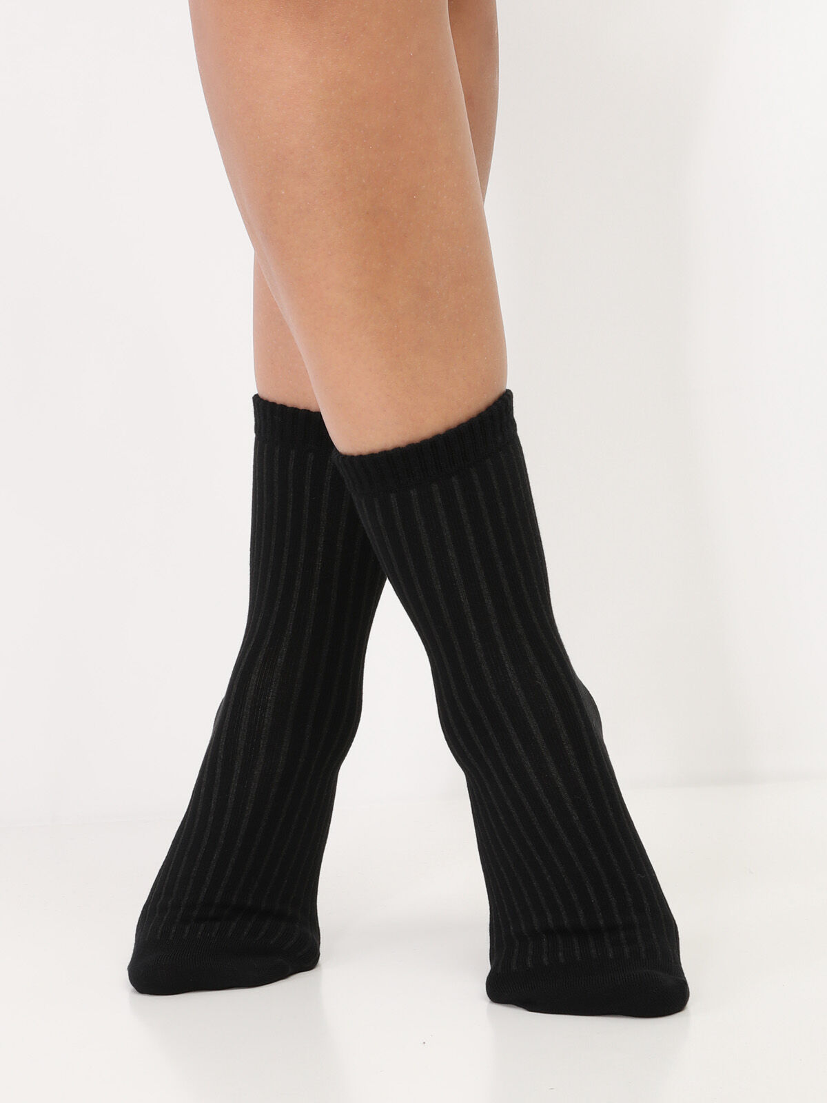 Chaussettes basiques en coton- Noir