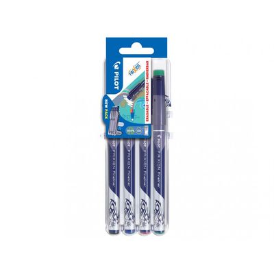 Pilot FriXion - 4 Feutres fins effaçables - couleurs assorties