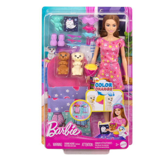 Barbie - Welpen Pyjama Party - Spielset