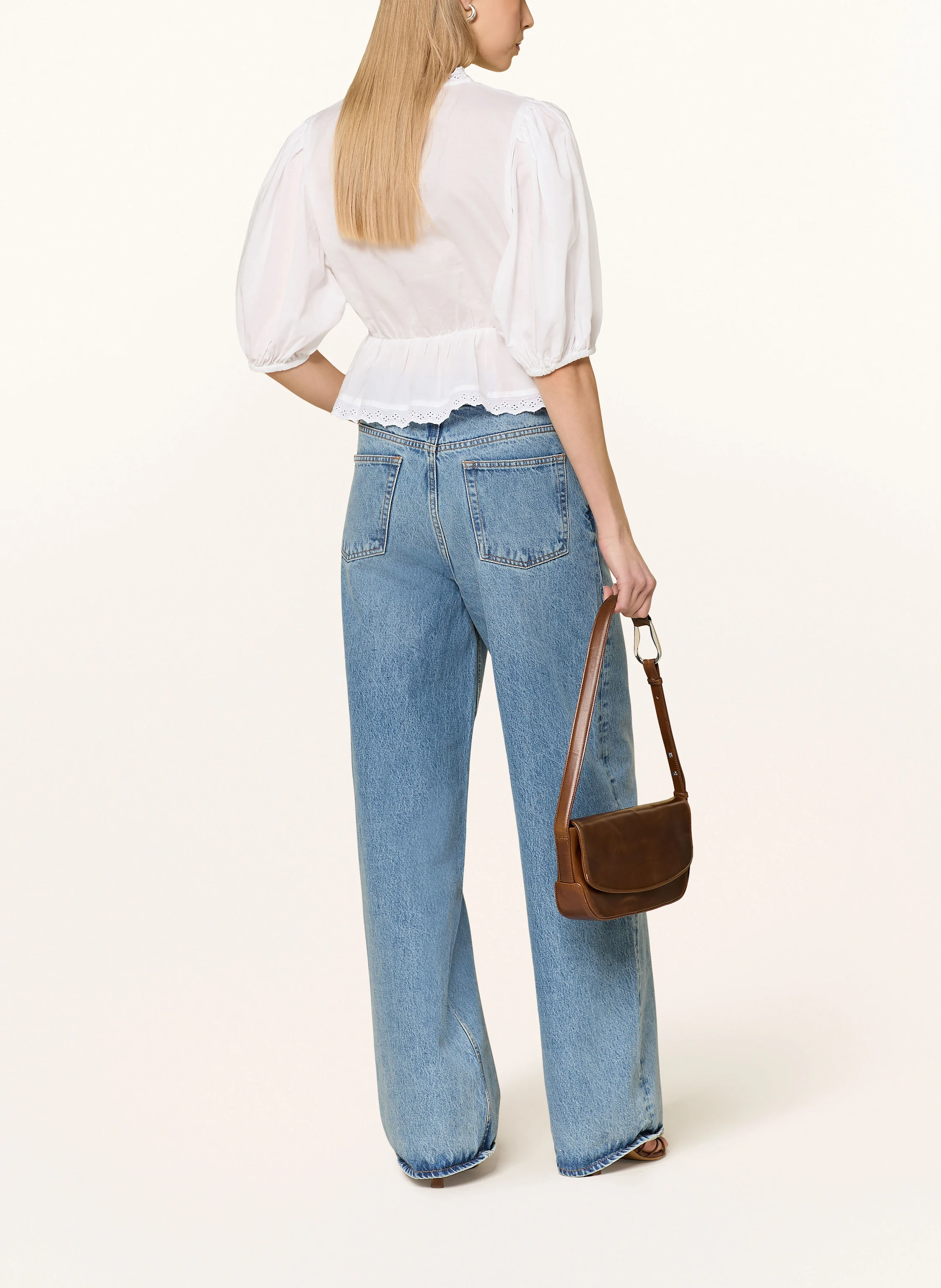 gina tricot Blusenshirt mit Lochspitze
