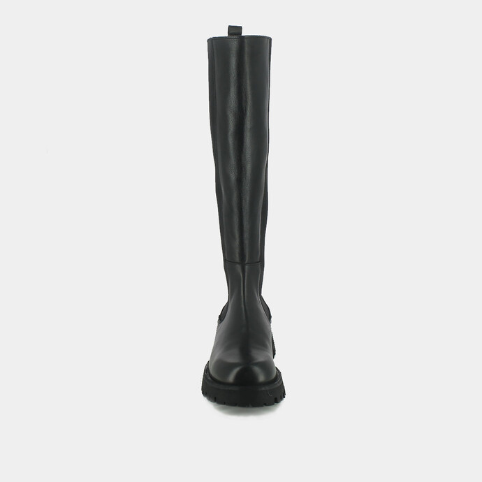 Bottes à plateformes  en cuir noir