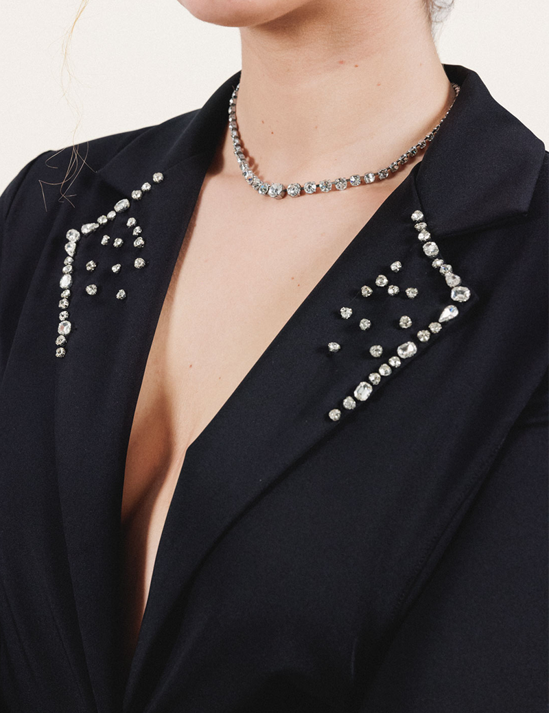 HBT EUPHORIA |  VESTE FEMME SHIRLEY STRASS NOIR