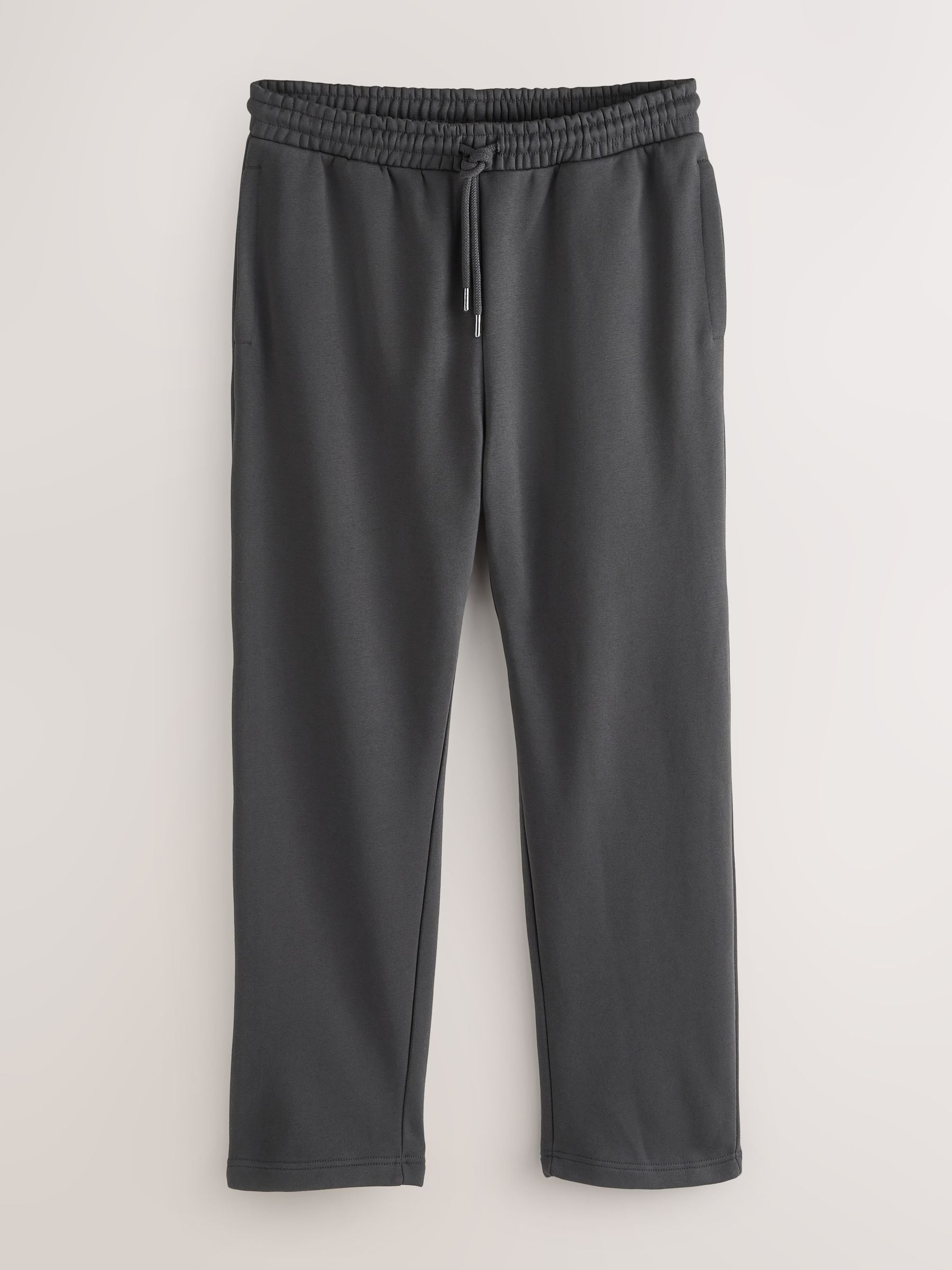 Leisteen grijs - Straight fit - Katoenrijke Jersey Joggingbroeken