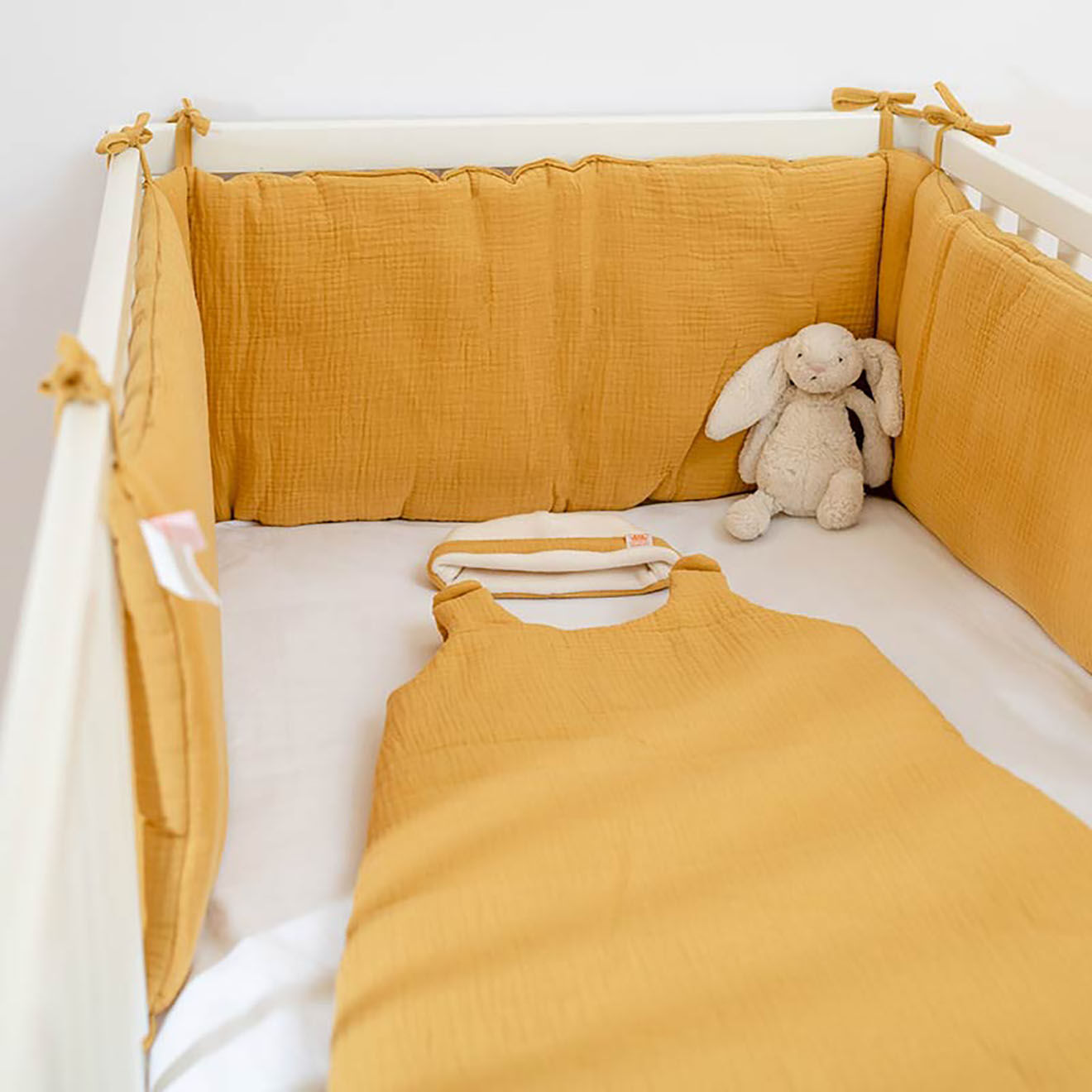 Papate Tour de Lit en Coton Bio honey - 30x190 cm